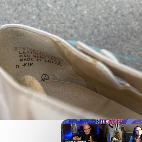 Nine West Vintage Cap Toe Block Heel Cream tan heels casual 7M preloved - Picture 6 of 8